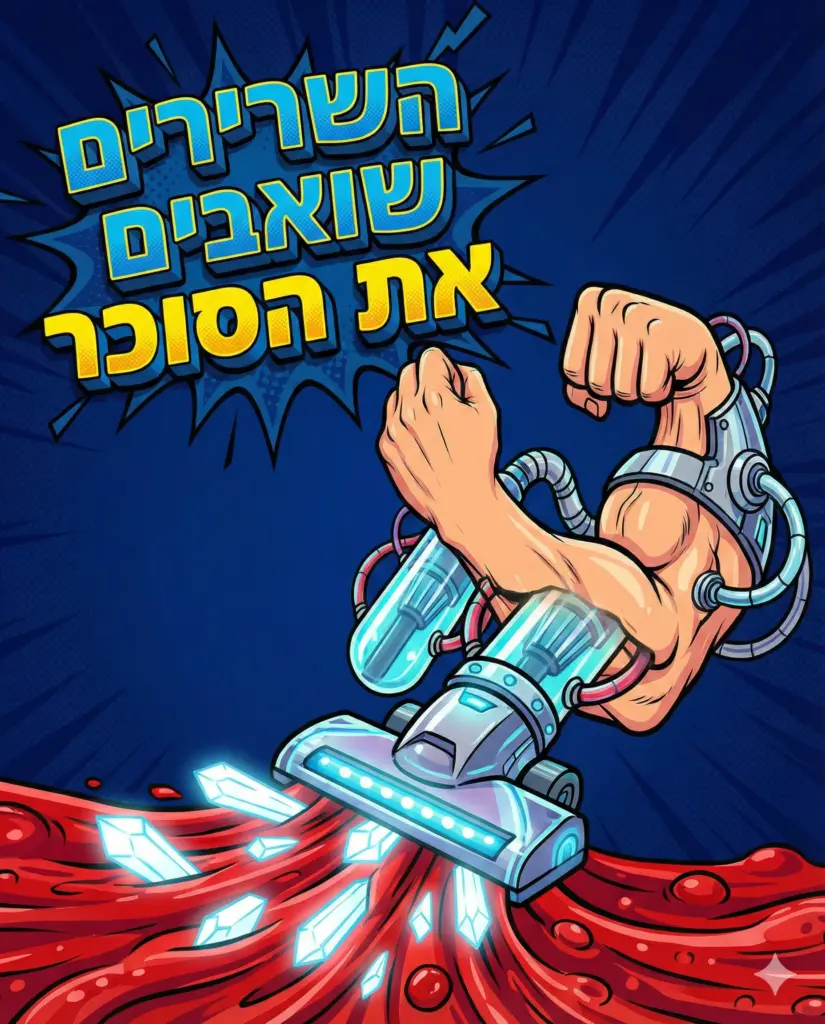 איזון סוכר בדם בארוחת פיצה