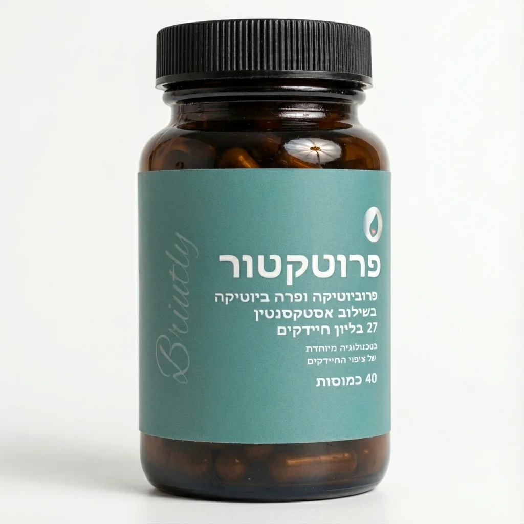 Protector בריאותלי - פרוביוטיקה 27 מיליארד חיידקים 13 זנים לציר מעיים-מוח