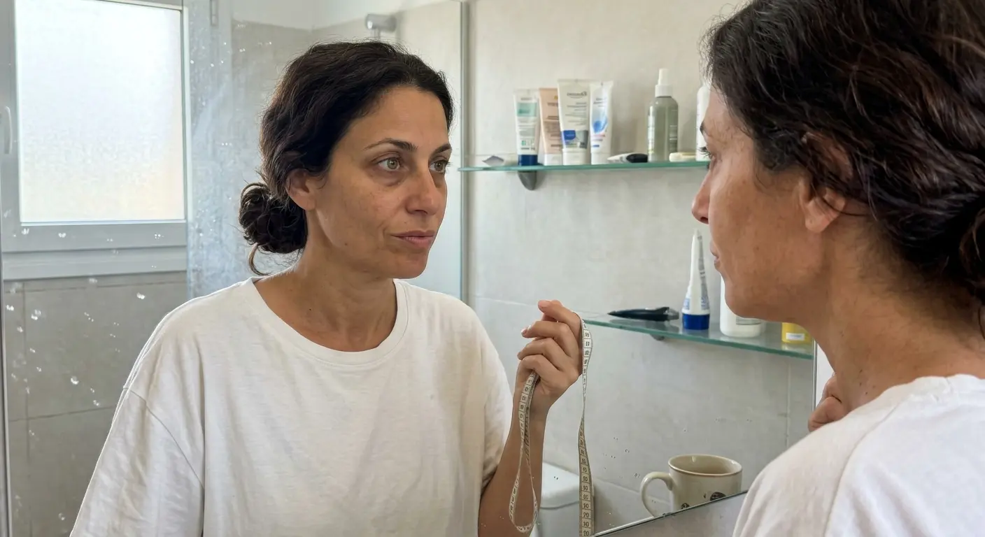 אישה ישראלית בודקת תוצאות אחרי הפסקת וגובי - שמירה על משקל - בריאותלי