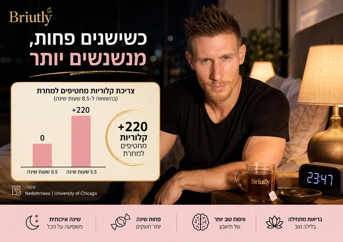 ג'ניה רומסקי - 5.5 שעות שינה = +220 קל' מחטיפים למחרת