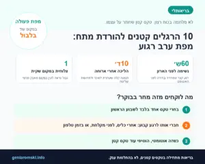 10 הרגלים קטנים להורדת מתח - אינפוגרפיקה של בריאותלי